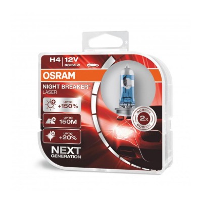 OSRAM H4 Night Breaker LASER BOX +150% 2ks sada