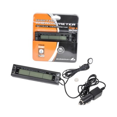 Digital thermometer with clock