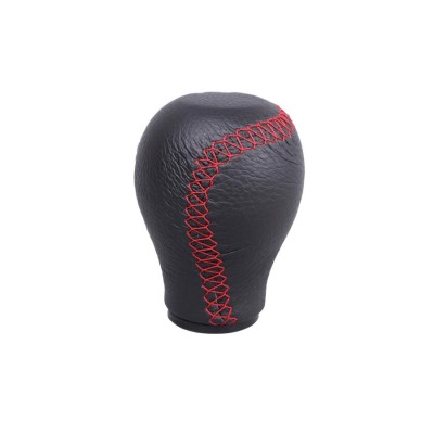 Gear shift knob leather with red sewing
