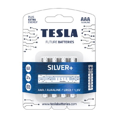 TESLA AAA SILVER+ Alkaline 4 pcs blister