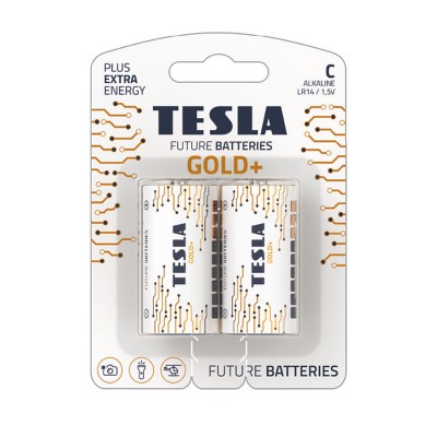TESLA C GOLD+ Alkaline 2pcs blister