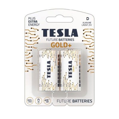 TESLA D GOLD+ Alkaline 2pcs blister