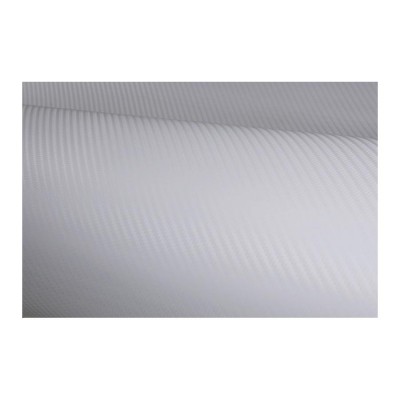 Car wraping fil with air channels WHITE CARBON