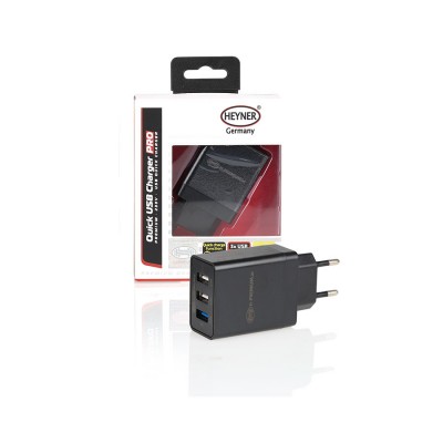 Charger230V 3-port USB 3.0 black