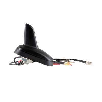 Car antenna with amplifier