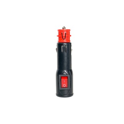 Cigarette plug 12V/24V with switch with fuse 10A